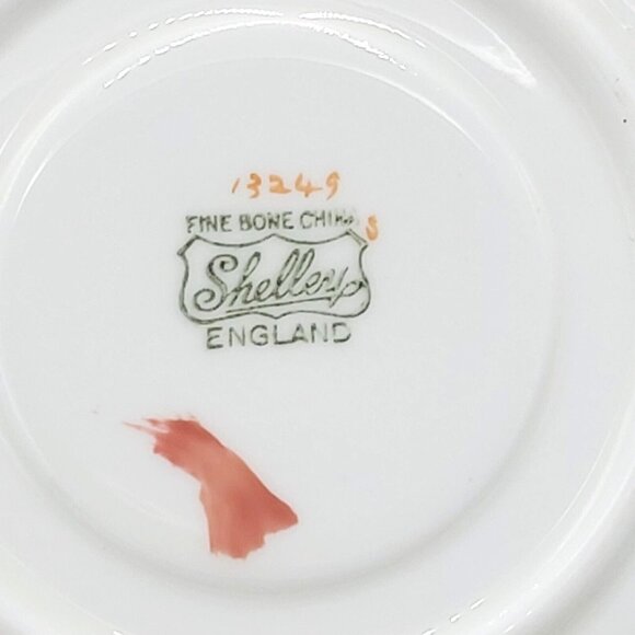 Shelly Dainty Tea Cup and Saucer -Roses and Forget-me-nots-Pattern 13249 UK - Picture 7 of 7